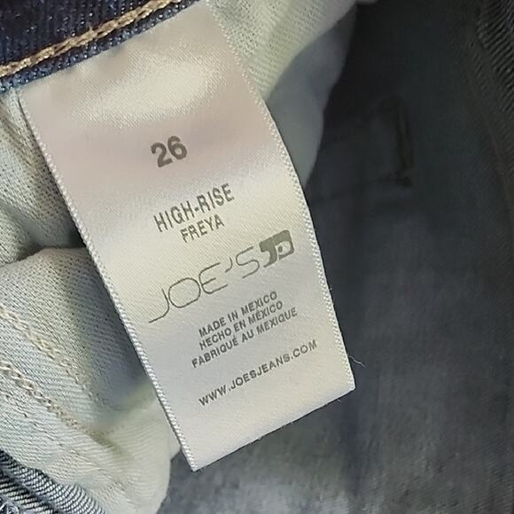 Joe's Jeans Blue Denim Jeans Freya Raw Hem High Rise Stretchy - Picture 4 of 7